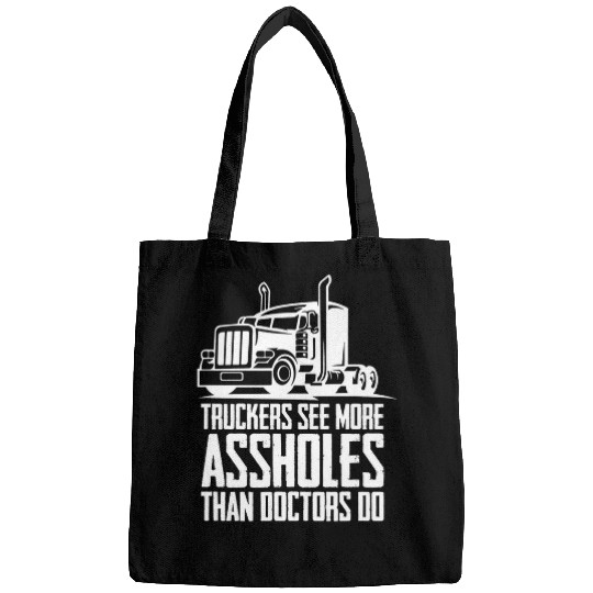 Truck Fun Trucker Big Rig SemiTrailer Truck Driver Funny Trucker 4 Bags