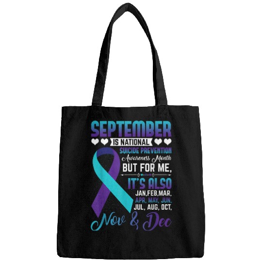 suicides Prevention 988 Ribbon September Is National suicides Prevention Awareness Warriors Bags