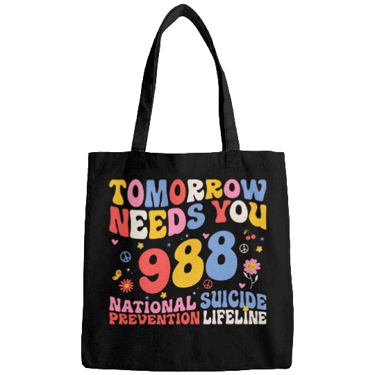suicides Prevention 988 Ribbon Retro Tomorrow Needs You 988 suicides Prevention Awareness 5 Bags
