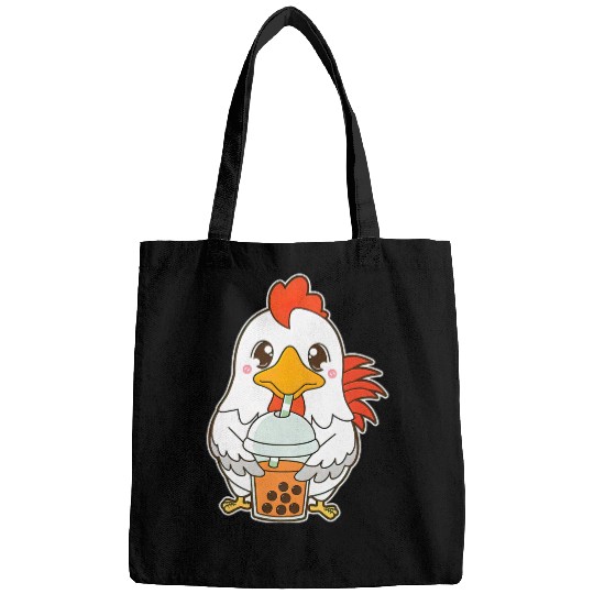 Chicken Pet Kawaii Cute Chicken Thai Iced Tea Boba Bubble Pearl Milk Tea Bags