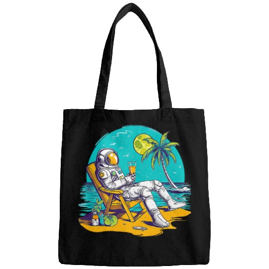 Discover Astronaut Job Relaxing On a Tropical Beach Planet 01 Bags