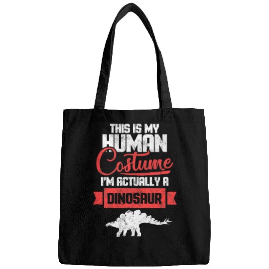 Dinosaur Pet This Is My Human Costume Dinosaur Stegosaurus Distressed Bags