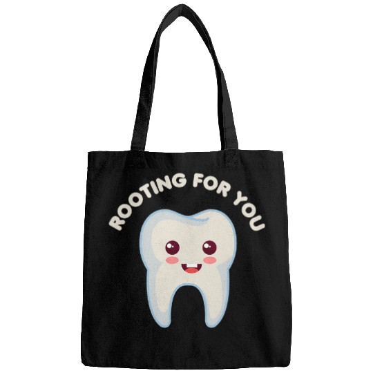 Rooting For You Funny dentists Dental Hygienist Tooth Fairy Bags