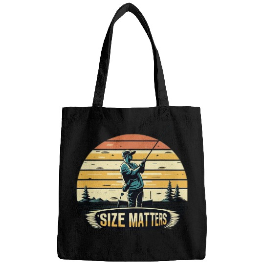 Fishing Fun Size Matters Bluefin Tuna Fish Angler Gear Funny Fishing Bags