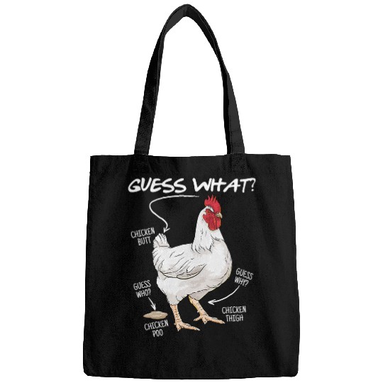 Chicken Pet Funny Guess What Chicken Butt Joking Farm Mens Humor Bags