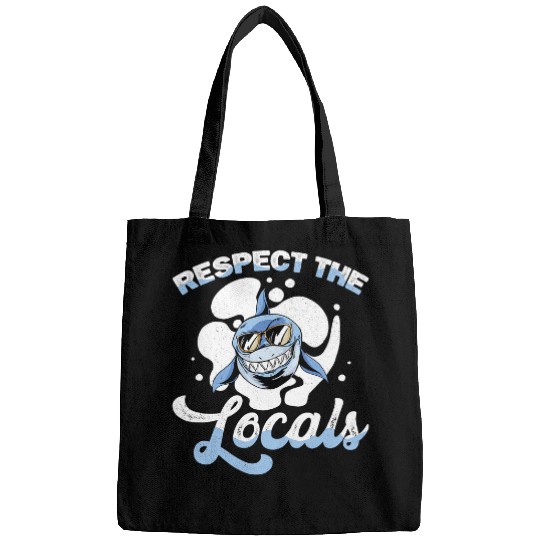 Shark Pet Respect the locals shark Design for a Shark Lover 3 Bags