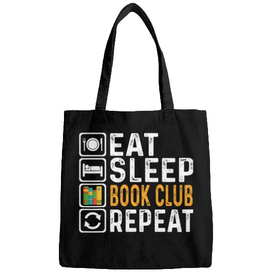 Book Fun Eat Sleep Book Club Repeat Bags