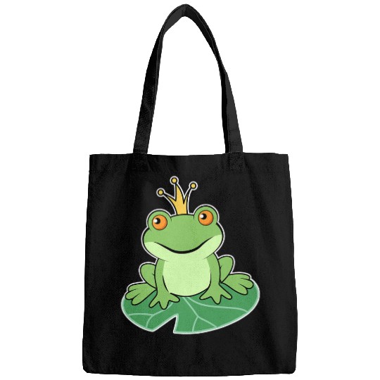 Frog Pet Cute King Frog Toad with a Crown Bags