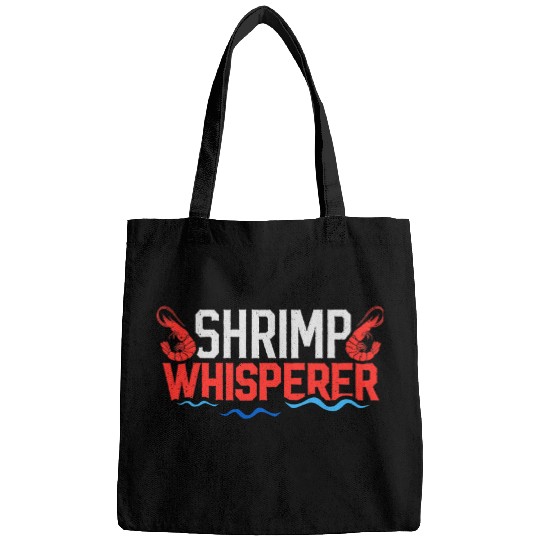 Fishing Fun Shrimp Gift Whisperer Funny Prawn Fishing Seafood Lovers Bags