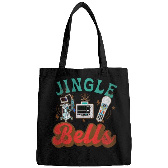 nurses Job xmass Jingle Bells Respiratory Therapist Xmas Bags