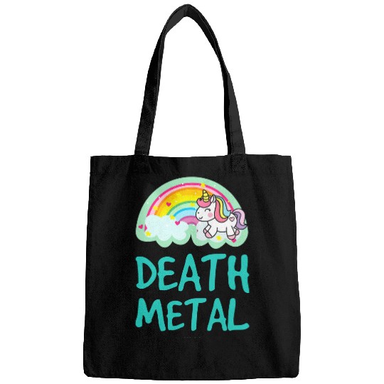 Unicorn Pet Funny Music Unicorn Death Metal Music Lovers Bags
