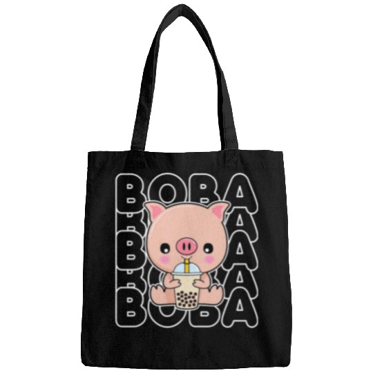 Pig Pet Kawaii Boba Bubble Milk Tea Cute Pig Kids Teens Girls Bags