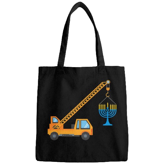 Excavator Fun Chanukah Menorah Hanukkah Israel Jew Jewish Pride Bags