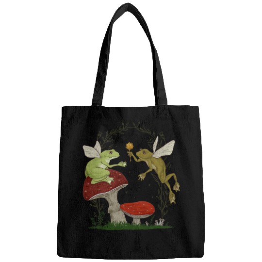 Frog Pet Fairy Grunge Fairycore Lovers Frog Cottagecore Mushroom Bags