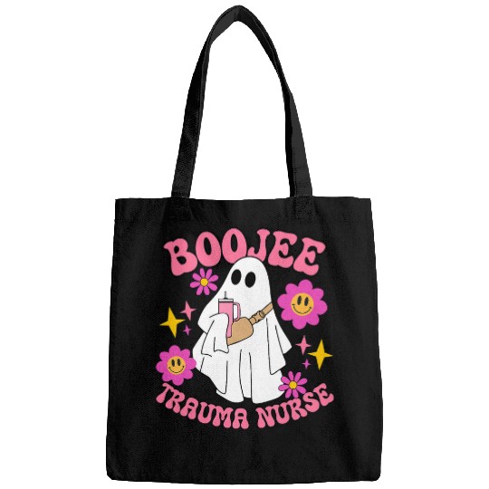 nurses Job Halloween tumbler ghoul boojee trauma nurses RN Bags