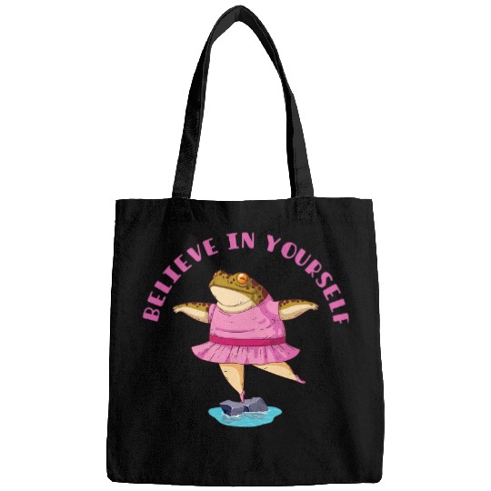 Frog Pet Believe In Yourself Ballerina Dancer Frog Toad vintages Bags