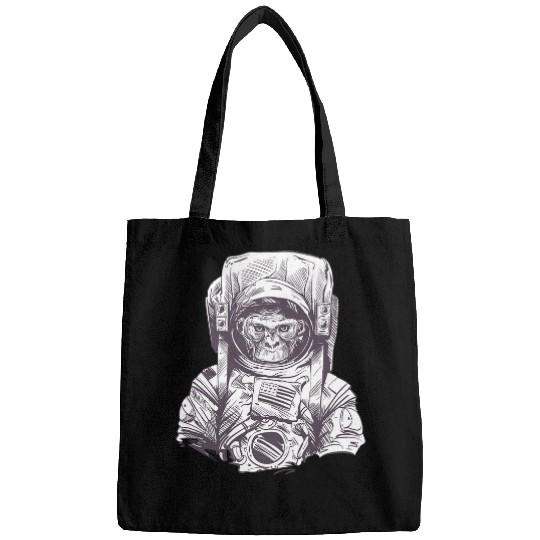 Astronaut Job Monkey Astronaut Chimpanzee Cosmonaut Astronomy Astrophysics Bags