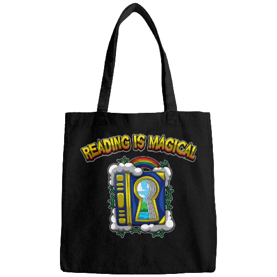 Book Fun Reading Is Magical Rainbow Fantasy Fairytale Book Club Bags