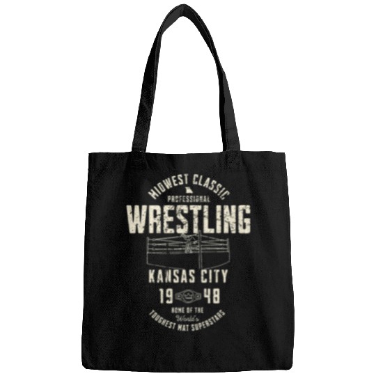 Sport Wrestling Midwest Classic Professional Wrestling Grunge Wrestling Fan Bags