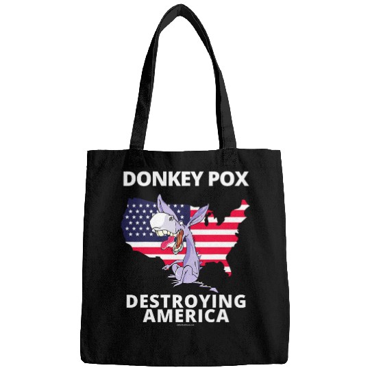 Donkey Pet Pox Destroying America AntiBiden Conservative 1 Bags