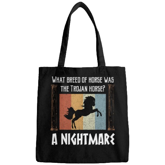 Horse Pet Trojan Horse Greek God Ancient Greek Mythology History Buff Bags