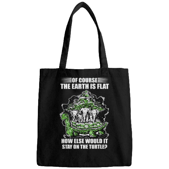 Elephant Mammal KV9 Turtle Flat Earth Funny Turtle Elephants Science Scientist Fan Bags