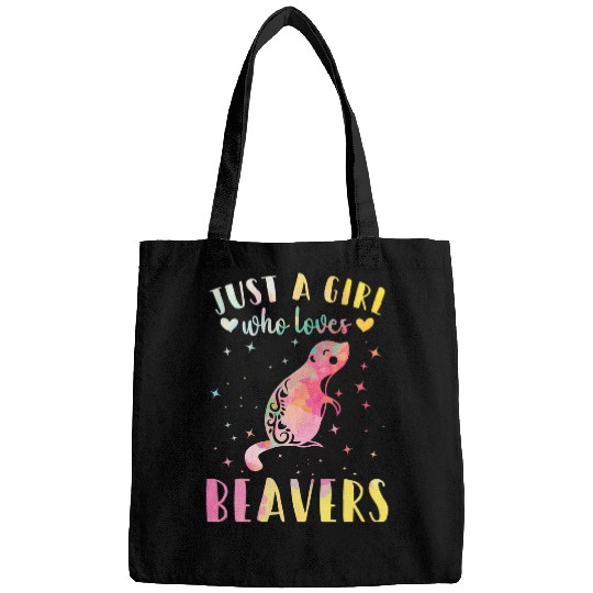 Beaver Pet Just a Girl Who Loves Beavers Watercolor Beaver Women 07 Bags