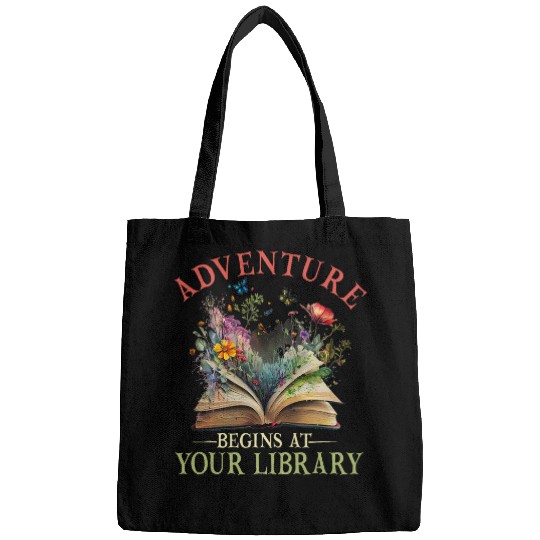 Book Fun Adventure Begins At Your Library Summer Reading 04 Flowers Bags
