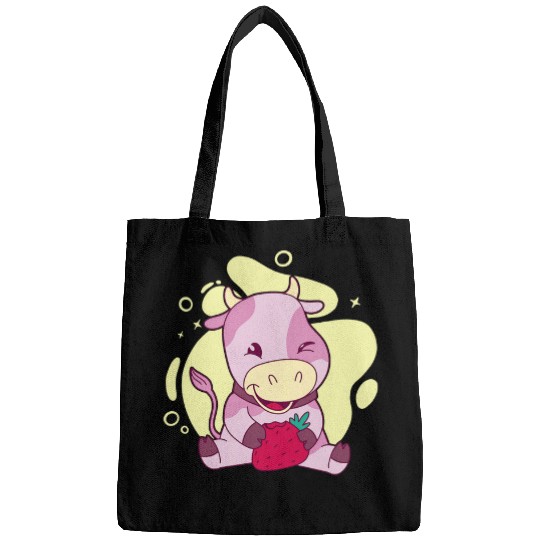 Cow Pet Strawberry Cow I Cute Cow I Kids Cow Bags