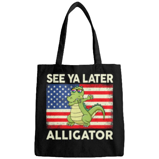 Alligator Pet See Ya Later Alligator  Crocodile Funny Gator Bags