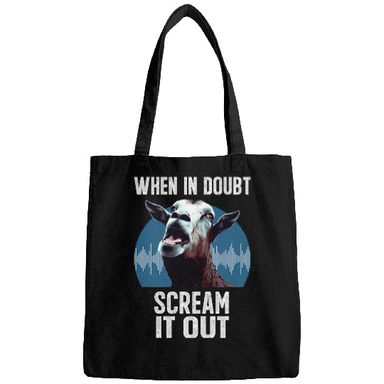 Goats Pet Screaming Goats Scream It Out Meme Face Goats Owner Farmer Bags