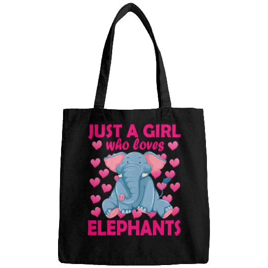 Elephant Mammal Just a Girl who Loves Elephants Zoo Elephant conservative 1 Bags