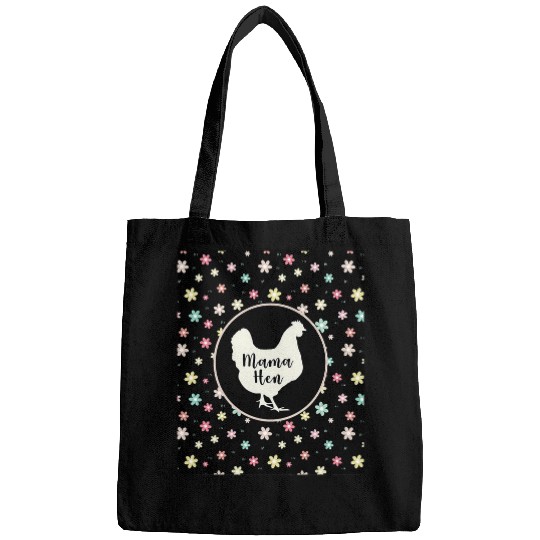 Chicken Pet Mom Mama Hen Love Cute Floral Women Black Pink Bags