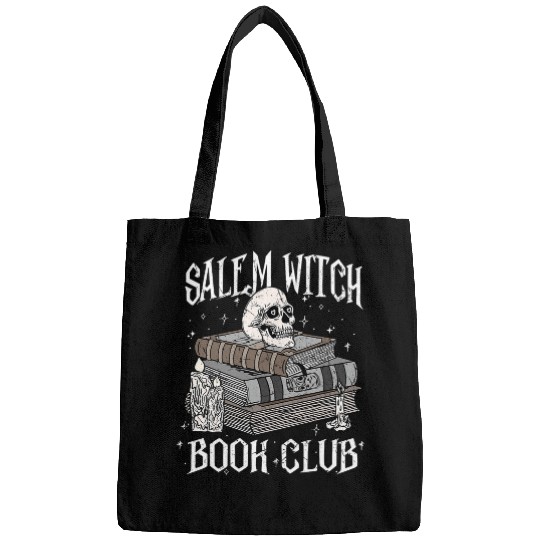 Book Fun Salem Witch Book Club Book Lovers Retro Spooky Halloween Bags