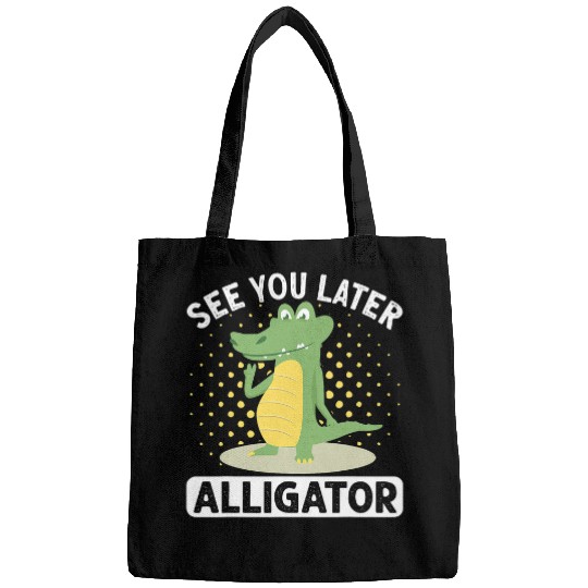 Alligator Pet See You Later Alligator Crocodile Rainbow Leopard Bags