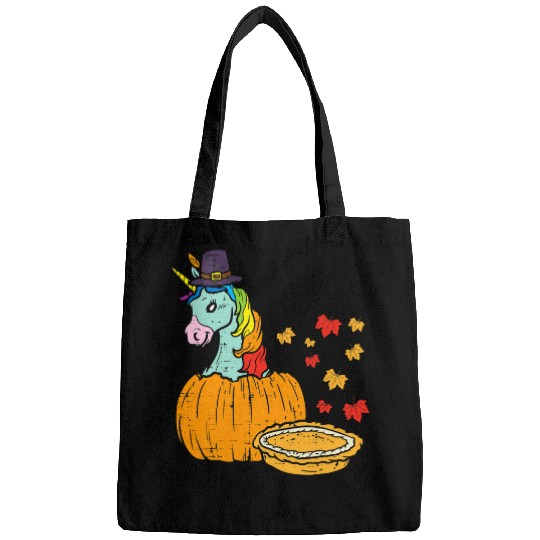 Unicorn Pet vintages Rainbow Pumpkin Cakes Fall Maple Leaves Bags