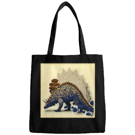 Dinosaur Pet Surrealism Japanese Painting Stegosaurus Bags
