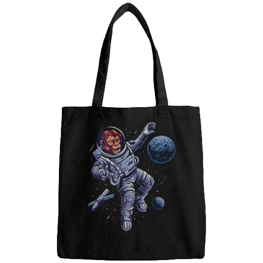 Astronaut Job Monkey Space Funny Humor Chimpanzee Bags