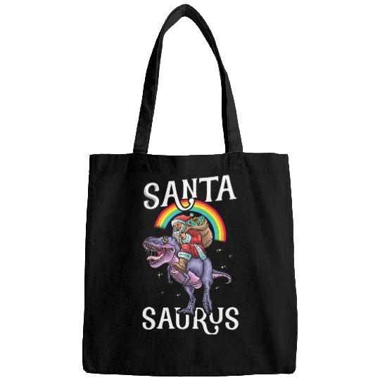 Dinosaur Pet Merry Christmas Santa Rainbow friends Saurus Dinosaur Funny Bags