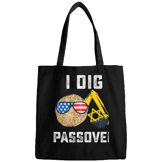Excavator Fun Kids Happy Passover Jewish Pesach I Dig Passover Bags