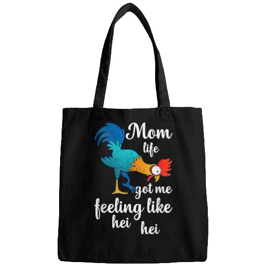 Chicken Pet Mom Life Got Me Feeling Like Hei Hei Rooster Bags