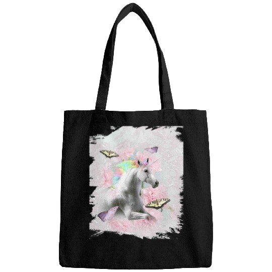 Unicorn Pet Face Butterfly Flower Butterflies and Flowers Bags