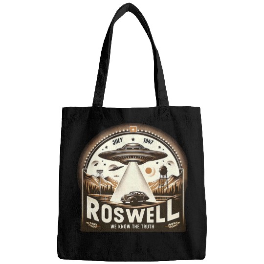 Aliens UFO Roswell 1947 Alien vintages Style UFO Area 51 Roswell Bags