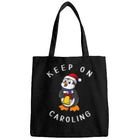 Penguin Pet Holiday Christmas Carol Music Lover Penguin Keep On Caroling Bags