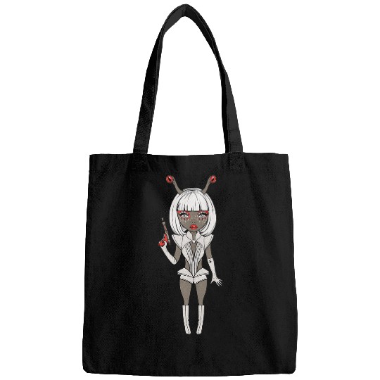Aliens UFO Gothic Space Alien Girl Fairy Grunge Cottagecore Fairycore Bags