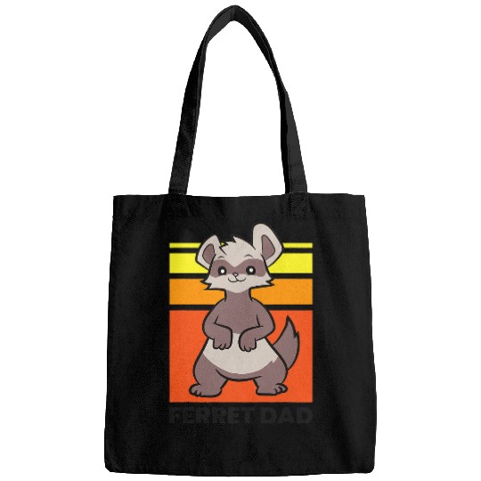 Ferret Pet Dad Funny Ferret Owner Papa Bags