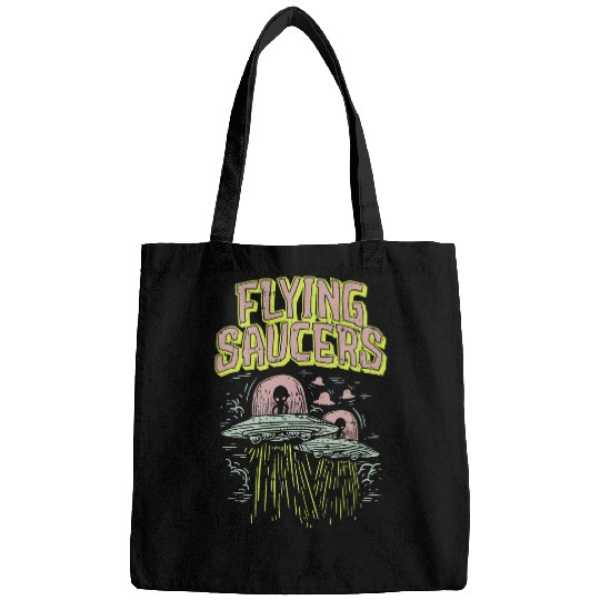 Aliens UFO Roswell Alien Flying Saucer I Want to Leave Bags