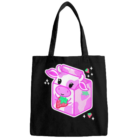 Cow Pet Strawberry Milk Kawaii Strawberry Cow Milk Carton Japanese Bags