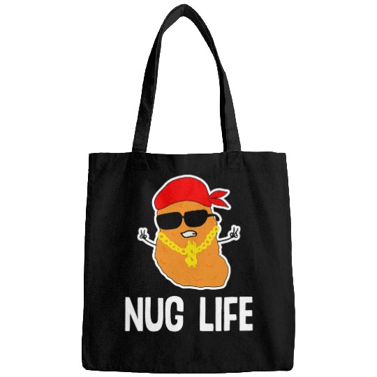 Chicken Pet Funny Nug Life Cute Gangster Chicken Nugget Lover Humor Bags