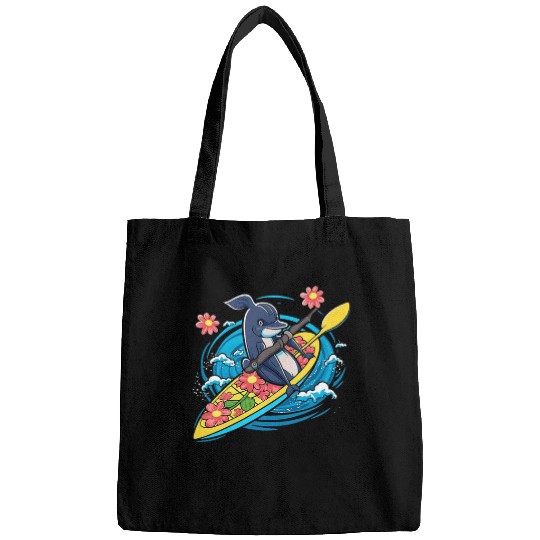 Dolphin Pet Kayaking Dolphin Kawaii Kayaker Kayak Canoe Canoeing 9 Bags